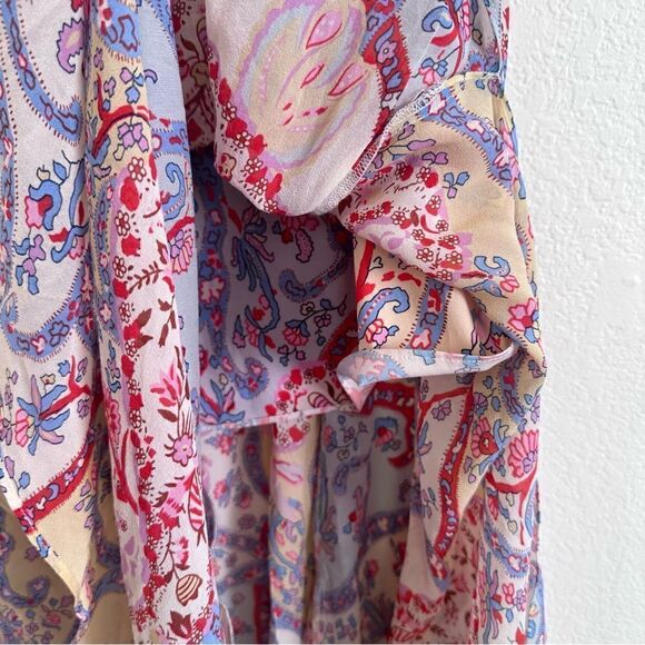 Veronica Beard Kimber Asymmetrical Dress Paisely Size 4 - Picture 6 of 12